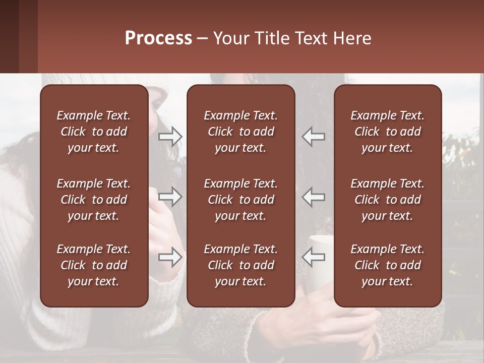 A Couple Of Women Sitting Next To Each Other Holding Coffee Mugs PowerPoint Template