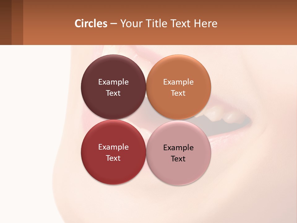 A Close Up Of A Woman's Teeth With A White Background PowerPoint Template