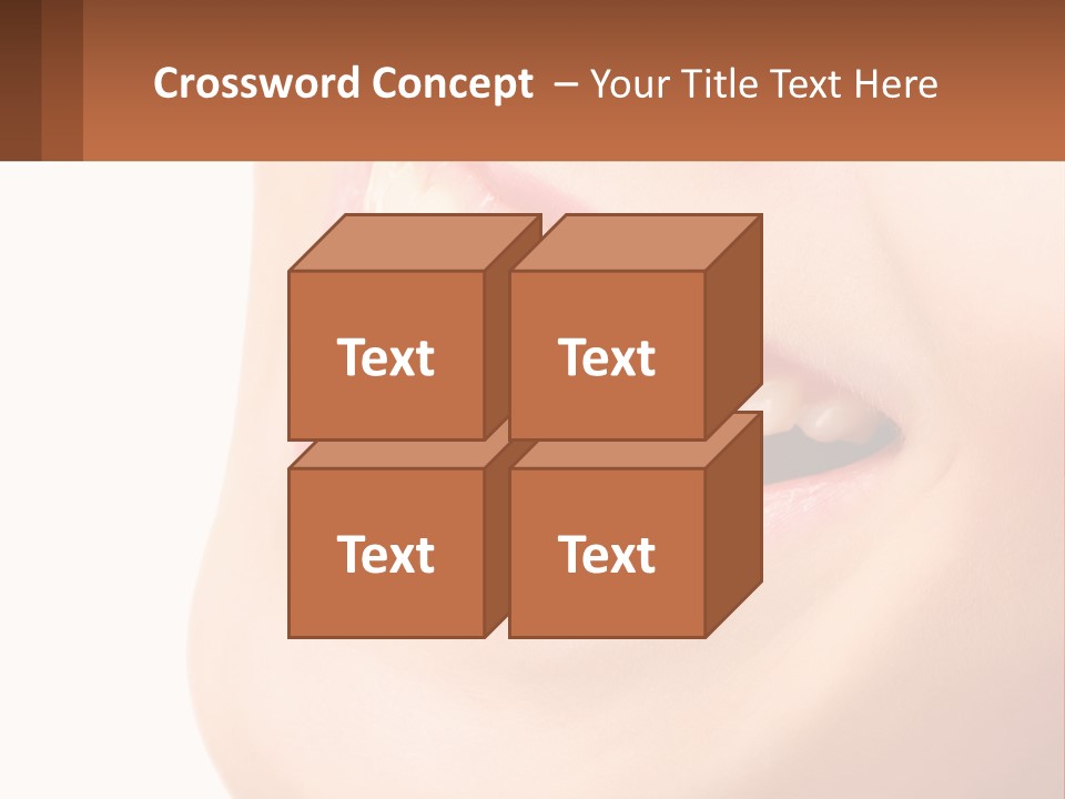 A Close Up Of A Woman's Teeth With A White Background PowerPoint Template