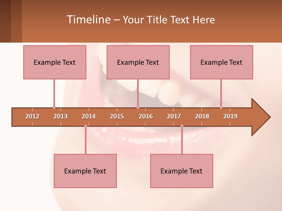 A Close Up Of A Woman's Teeth With A White Background PowerPoint Template