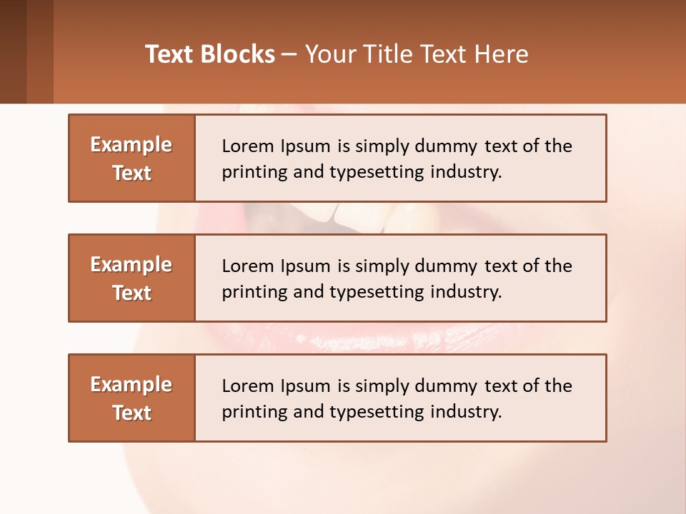 A Close Up Of A Woman's Teeth With A White Background PowerPoint Template