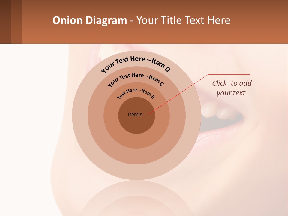 A Close Up Of A Woman's Teeth With A White Background PowerPoint Template