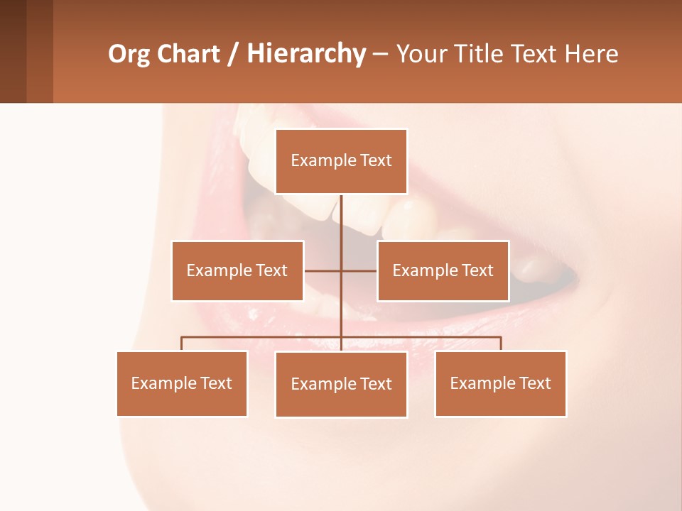 A Close Up Of A Woman's Teeth With A White Background PowerPoint Template