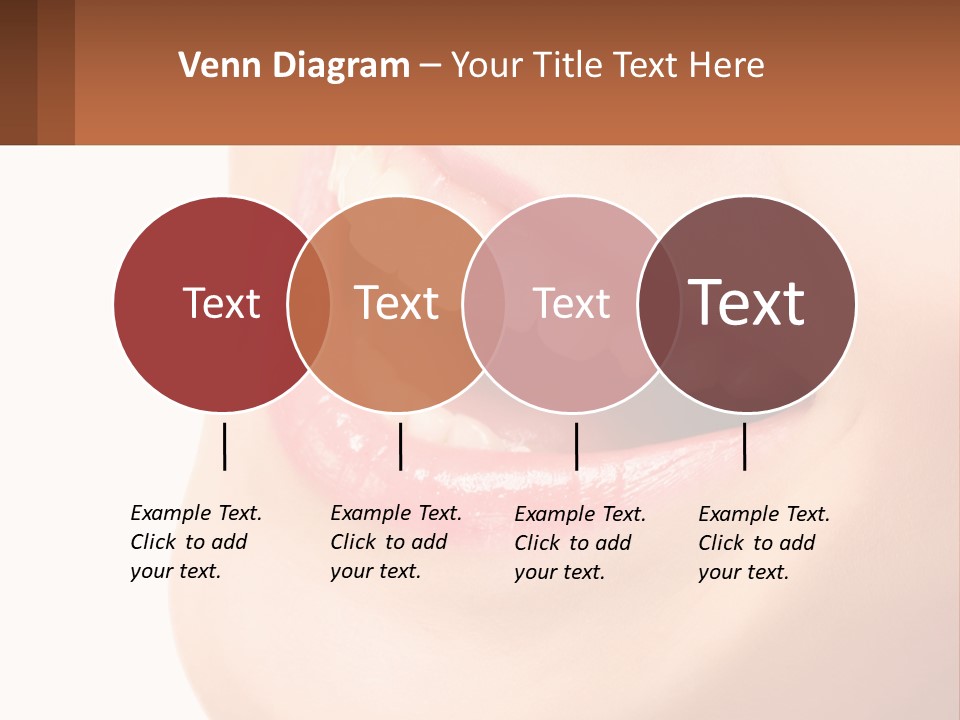 A Close Up Of A Woman's Teeth With A White Background PowerPoint Template