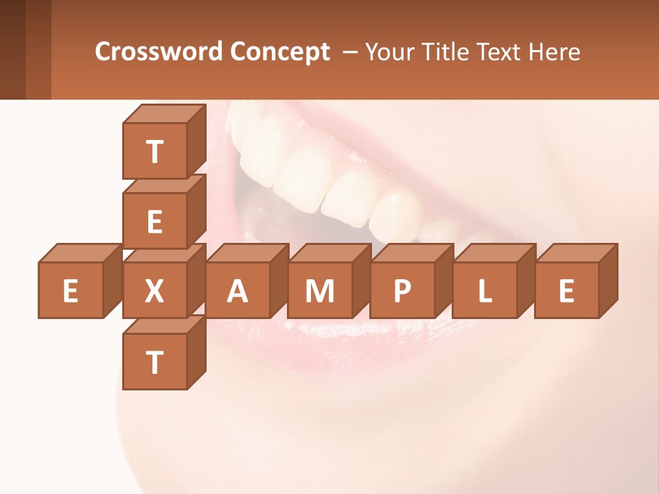 A Close Up Of A Woman's Teeth With A White Background PowerPoint Template