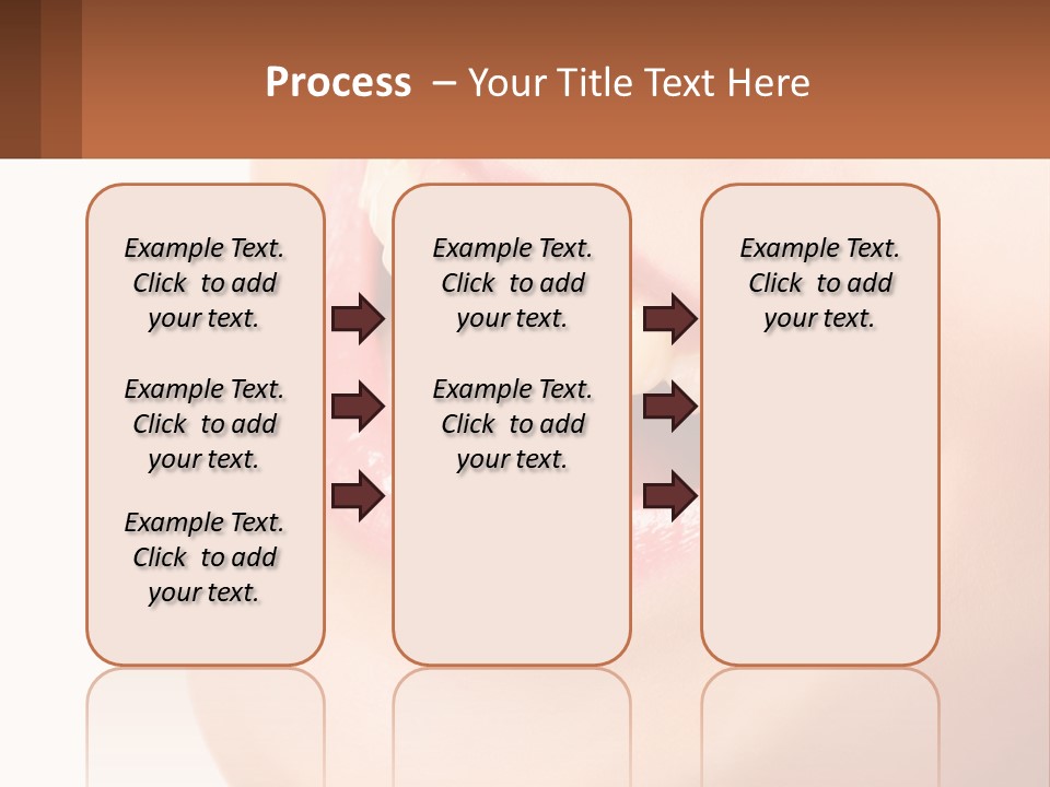 A Close Up Of A Woman's Teeth With A White Background PowerPoint Template