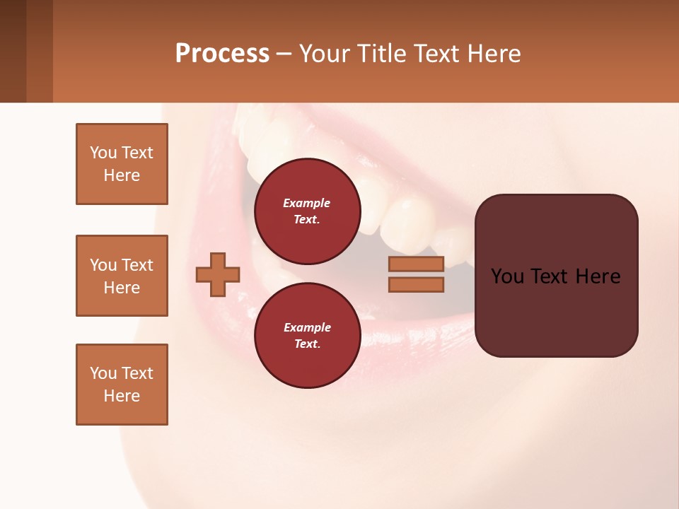 A Close Up Of A Woman's Teeth With A White Background PowerPoint Template