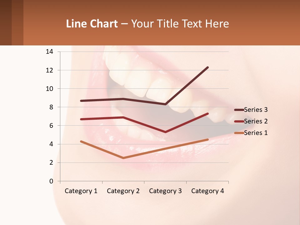 A Close Up Of A Woman's Teeth With A White Background PowerPoint Template