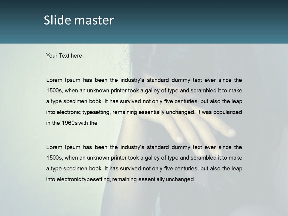 A Woman Covering Her Face With Her Hands PowerPoint Template