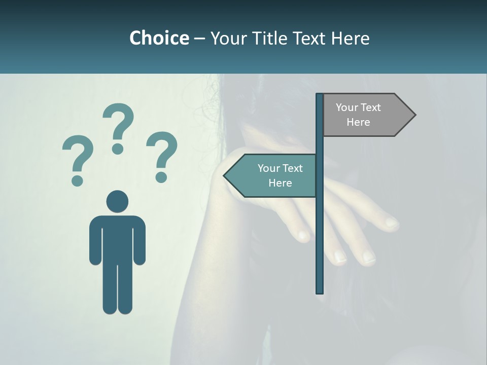 A Woman Covering Her Face With Her Hands PowerPoint Template