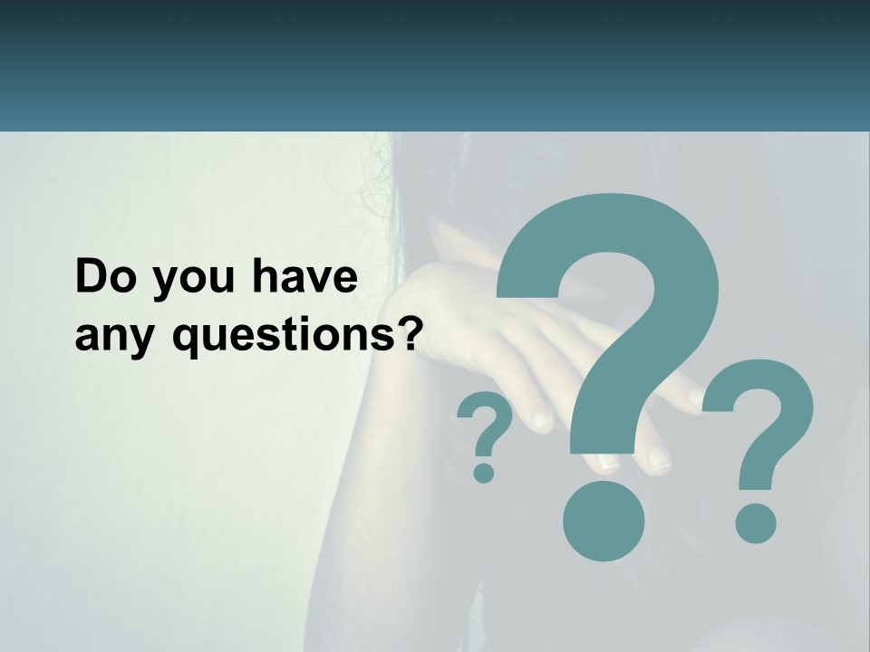 A Woman Covering Her Face With Her Hands PowerPoint Template