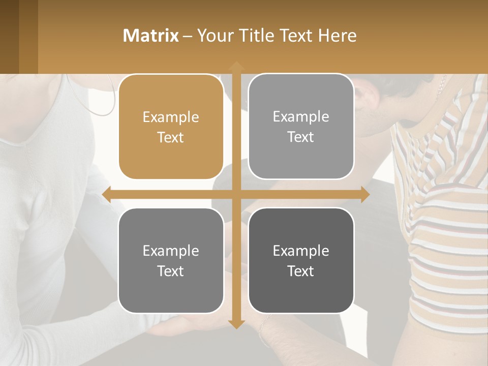 A Man And A Woman Looking At A Cell Phone PowerPoint Template