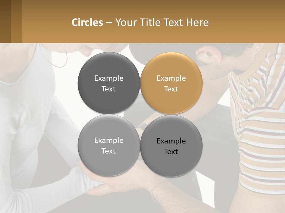 A Man And A Woman Looking At A Cell Phone PowerPoint Template