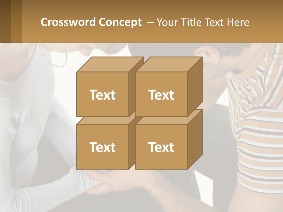 A Man And A Woman Looking At A Cell Phone PowerPoint Template