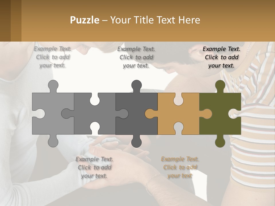 A Man And A Woman Looking At A Cell Phone PowerPoint Template