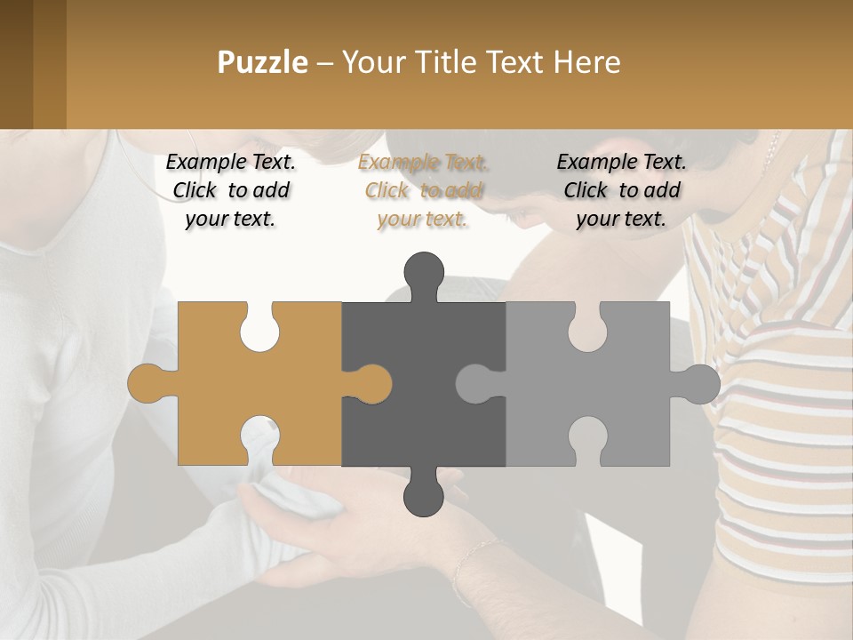 A Man And A Woman Looking At A Cell Phone PowerPoint Template