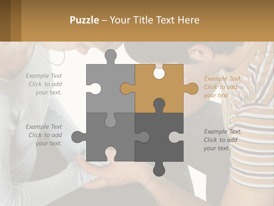 A Man And A Woman Looking At A Cell Phone PowerPoint Template