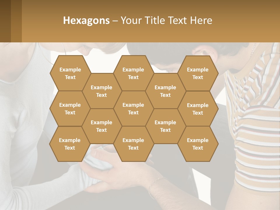 A Man And A Woman Looking At A Cell Phone PowerPoint Template