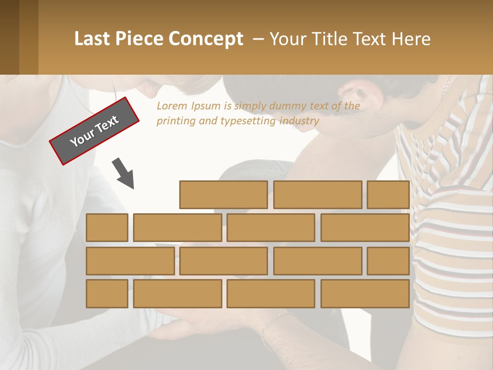 A Man And A Woman Looking At A Cell Phone PowerPoint Template