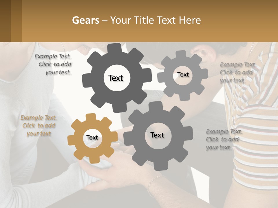 A Man And A Woman Looking At A Cell Phone PowerPoint Template