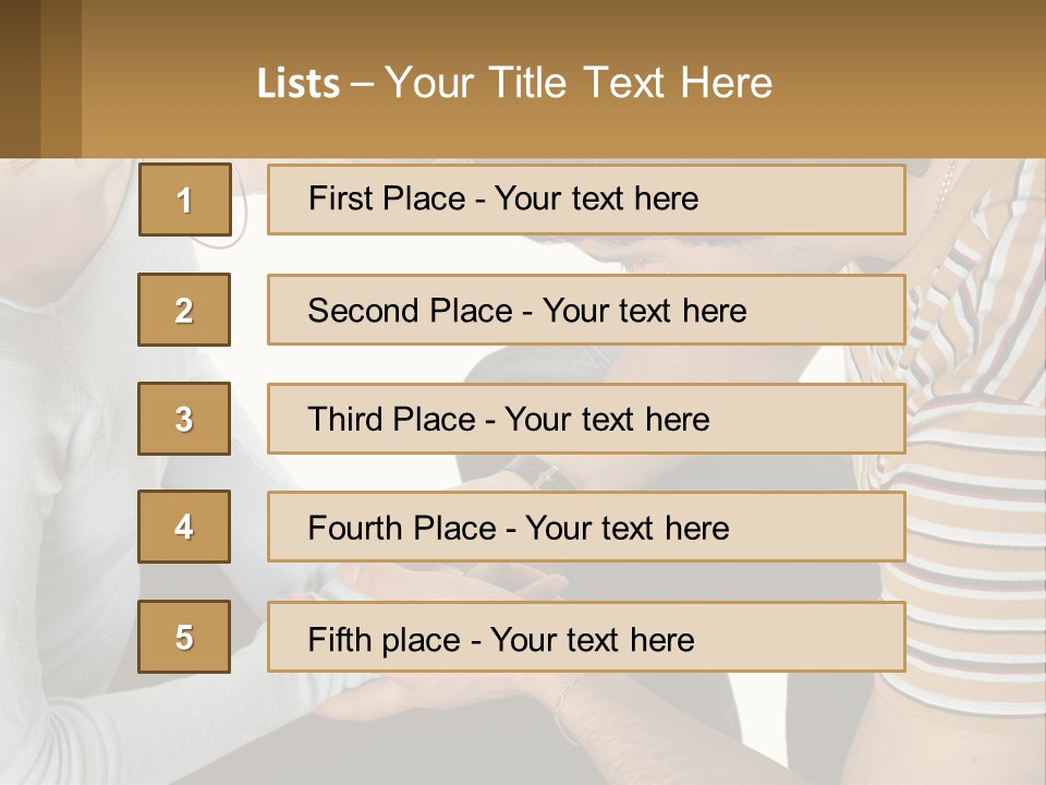 A Man And A Woman Looking At A Cell Phone PowerPoint Template