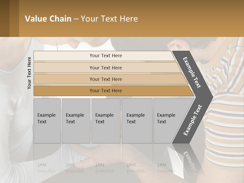 A Man And A Woman Looking At A Cell Phone PowerPoint Template