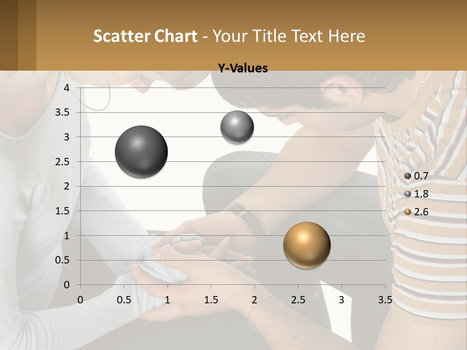 A Man And A Woman Looking At A Cell Phone PowerPoint Template