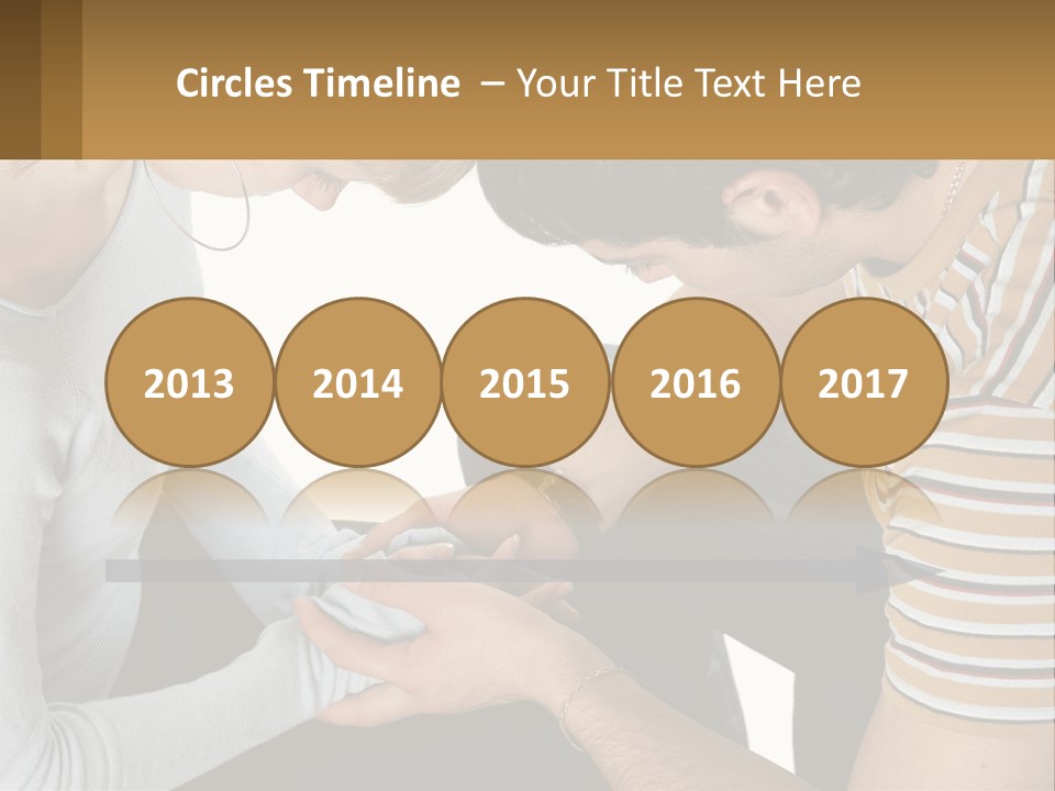 A Man And A Woman Looking At A Cell Phone PowerPoint Template