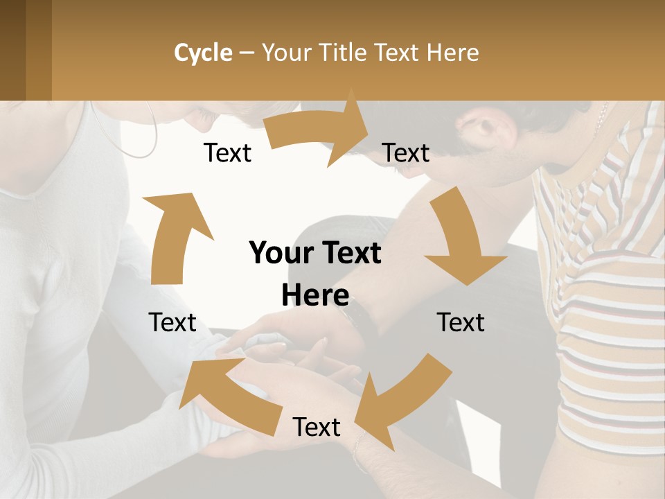 A Man And A Woman Looking At A Cell Phone PowerPoint Template