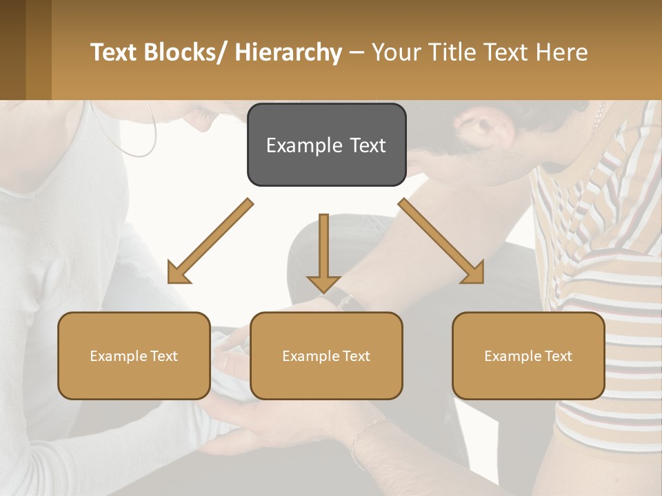 A Man And A Woman Looking At A Cell Phone PowerPoint Template