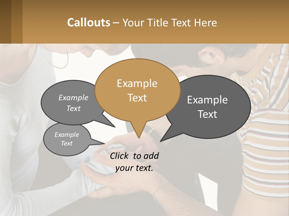 A Man And A Woman Looking At A Cell Phone PowerPoint Template