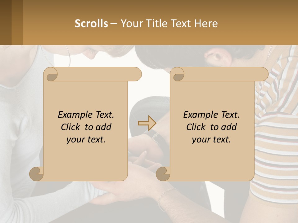 A Man And A Woman Looking At A Cell Phone PowerPoint Template