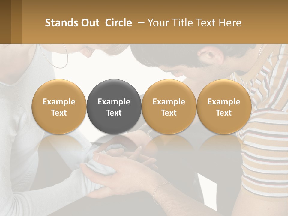 A Man And A Woman Looking At A Cell Phone PowerPoint Template