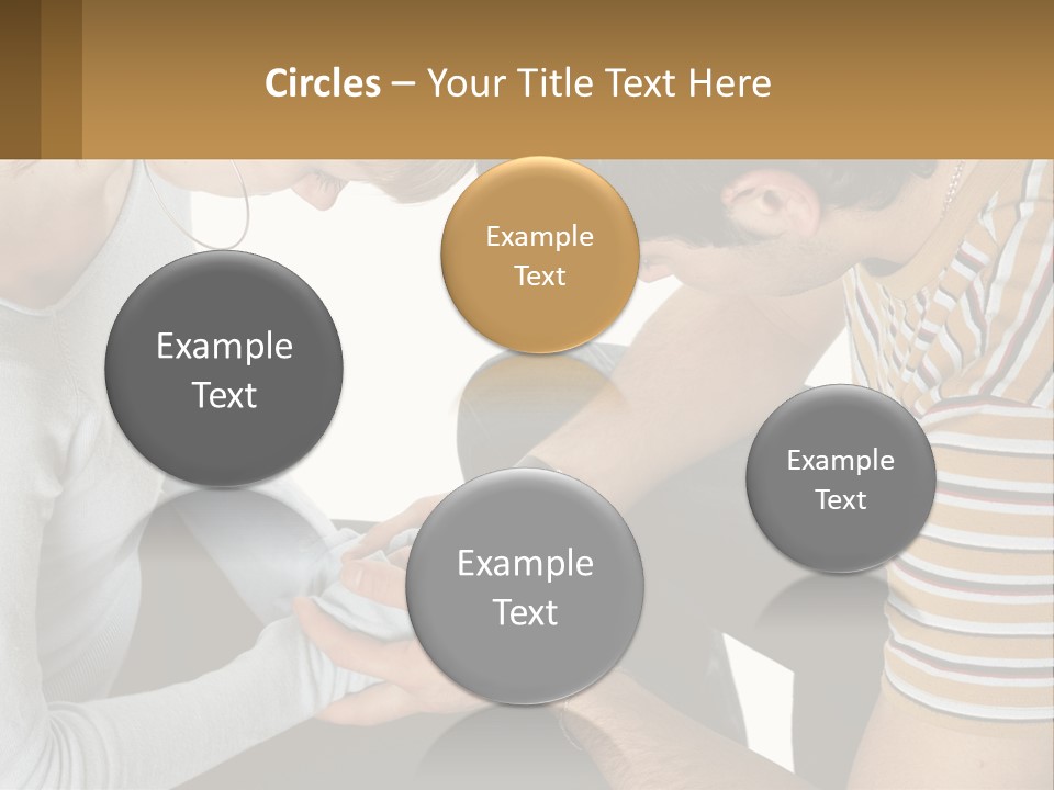 A Man And A Woman Looking At A Cell Phone PowerPoint Template