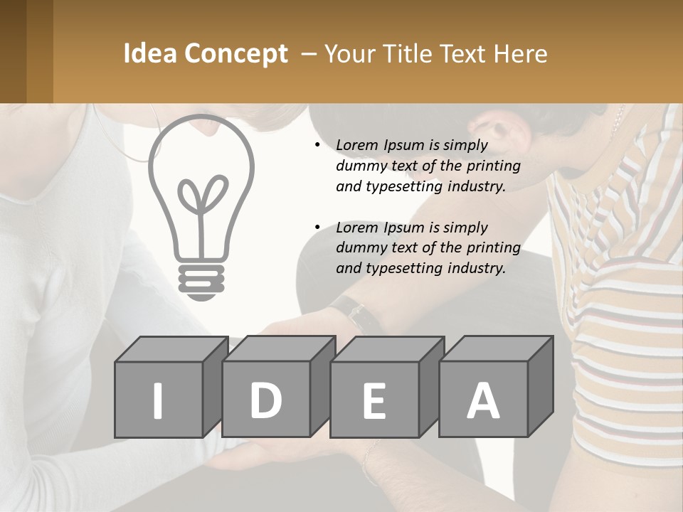 A Man And A Woman Looking At A Cell Phone PowerPoint Template