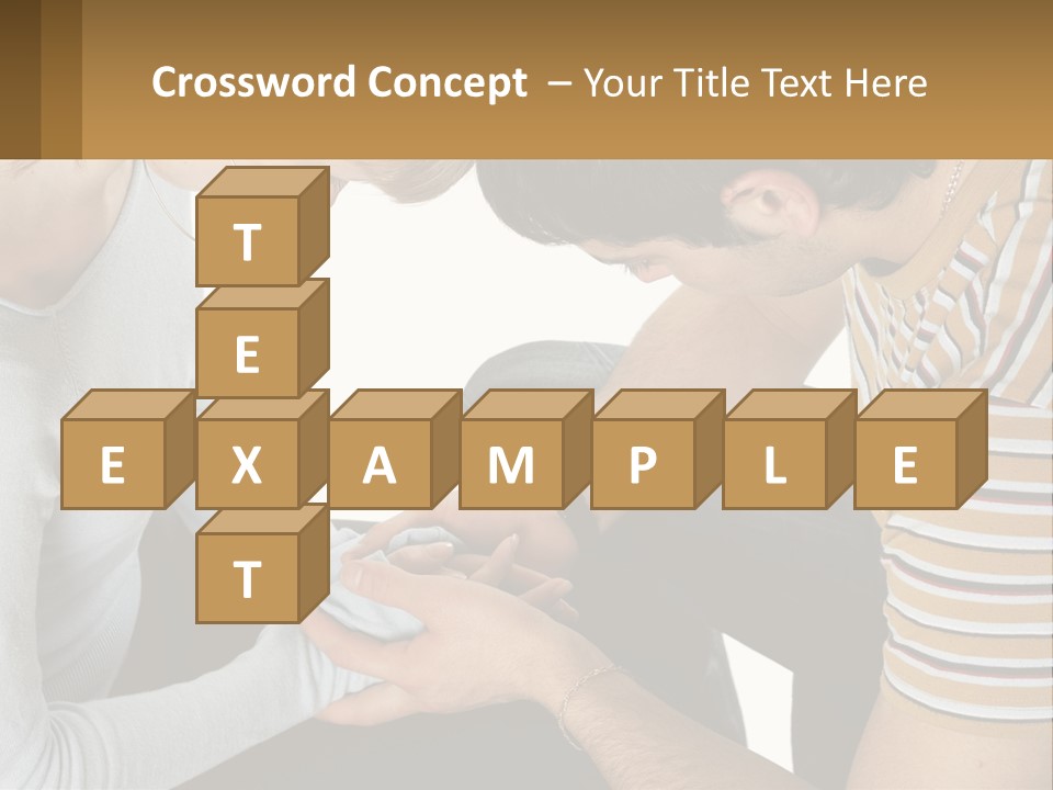 A Man And A Woman Looking At A Cell Phone PowerPoint Template