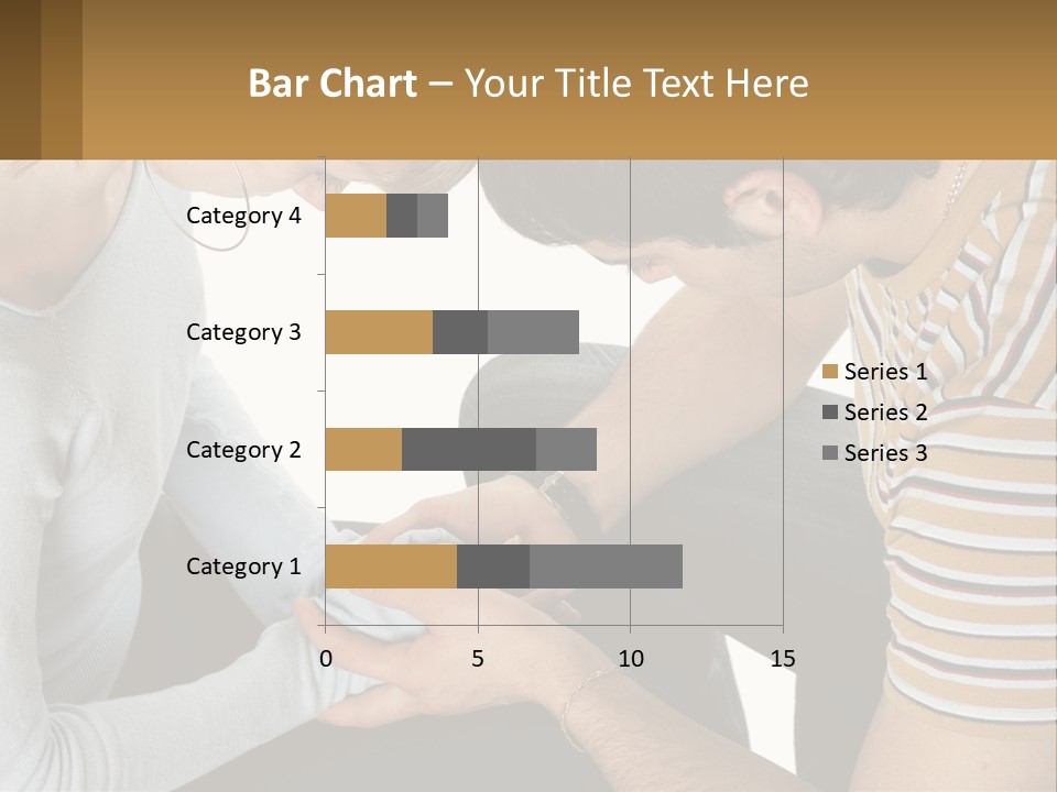 A Man And A Woman Looking At A Cell Phone PowerPoint Template