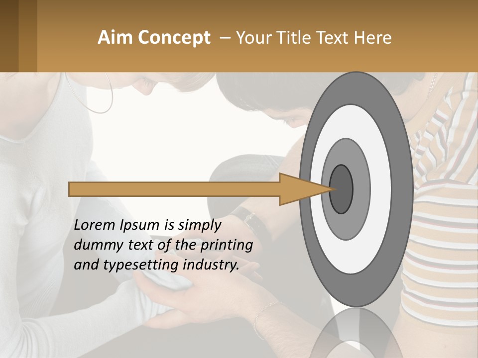 A Man And A Woman Looking At A Cell Phone PowerPoint Template