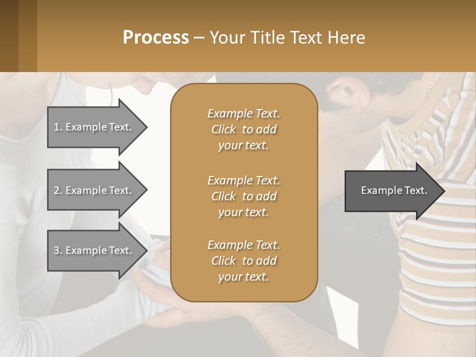 A Man And A Woman Looking At A Cell Phone PowerPoint Template