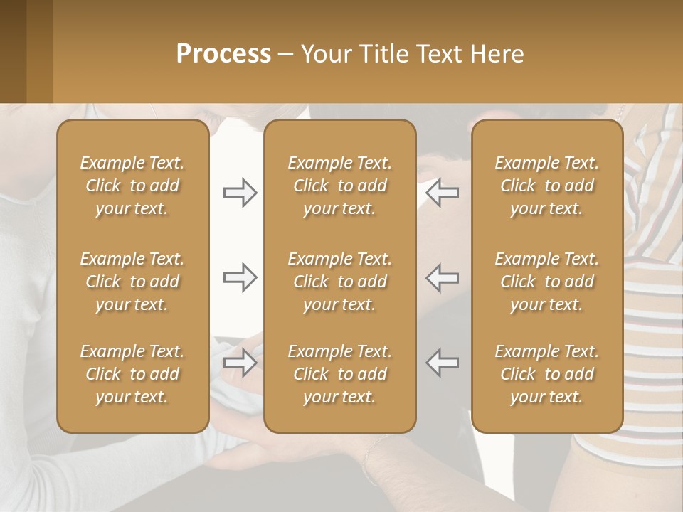 A Man And A Woman Looking At A Cell Phone PowerPoint Template