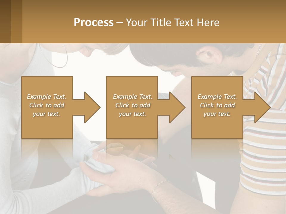 A Man And A Woman Looking At A Cell Phone PowerPoint Template