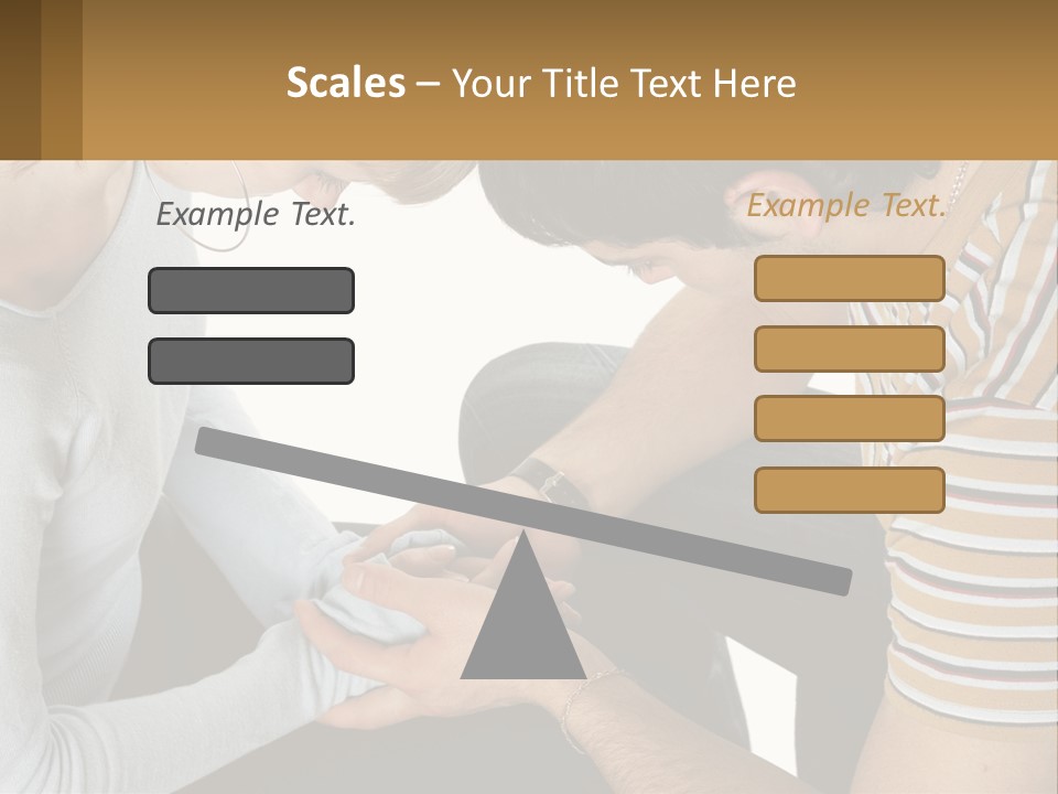 A Man And A Woman Looking At A Cell Phone PowerPoint Template