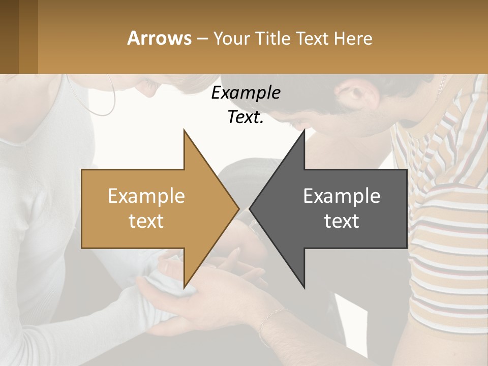 A Man And A Woman Looking At A Cell Phone PowerPoint Template