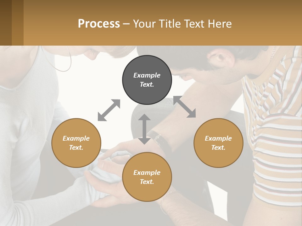 A Man And A Woman Looking At A Cell Phone PowerPoint Template