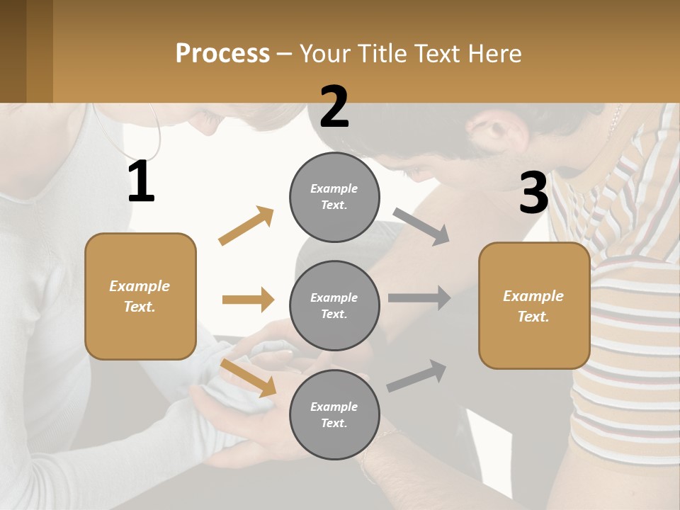 A Man And A Woman Looking At A Cell Phone PowerPoint Template