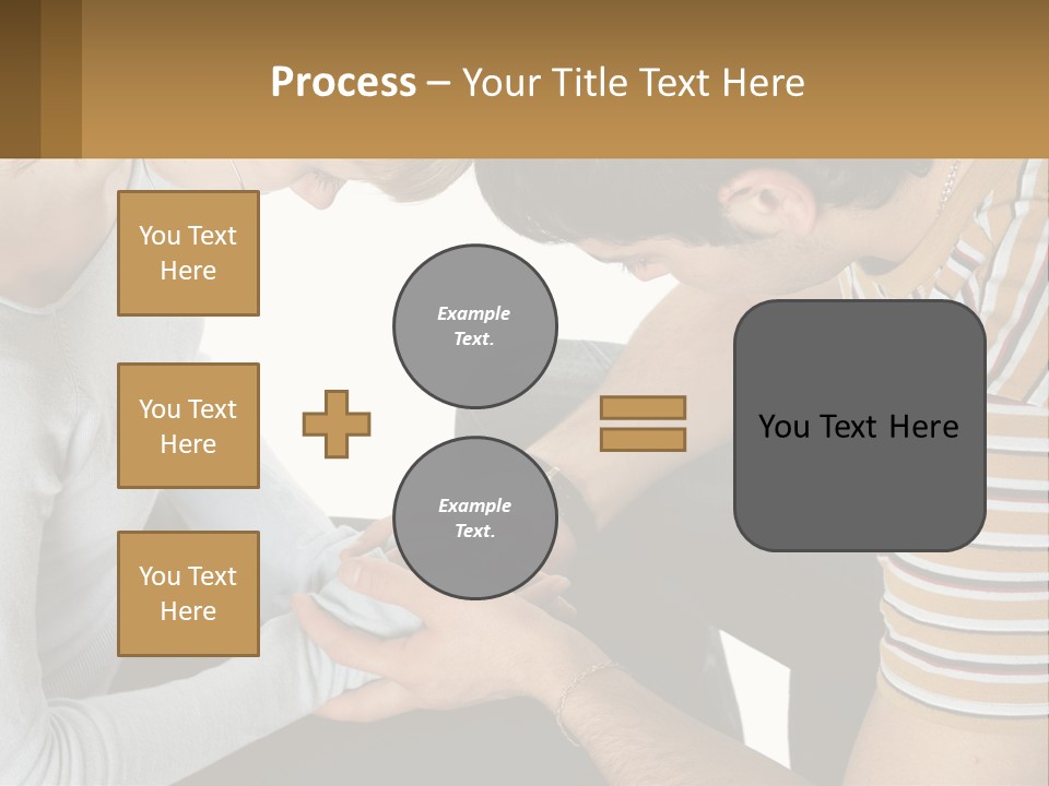 A Man And A Woman Looking At A Cell Phone PowerPoint Template