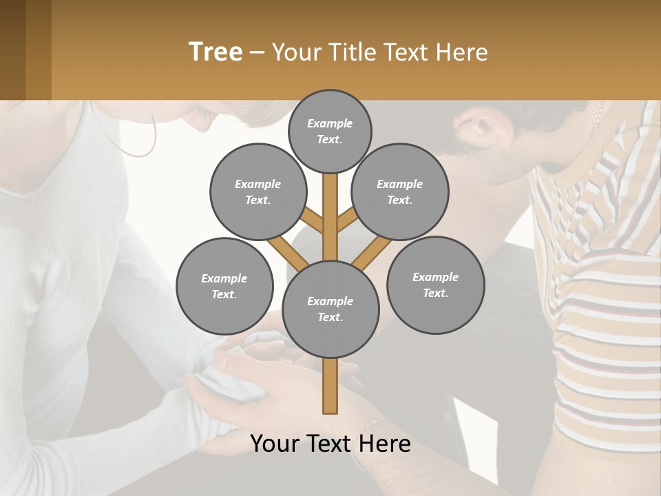 A Man And A Woman Looking At A Cell Phone PowerPoint Template