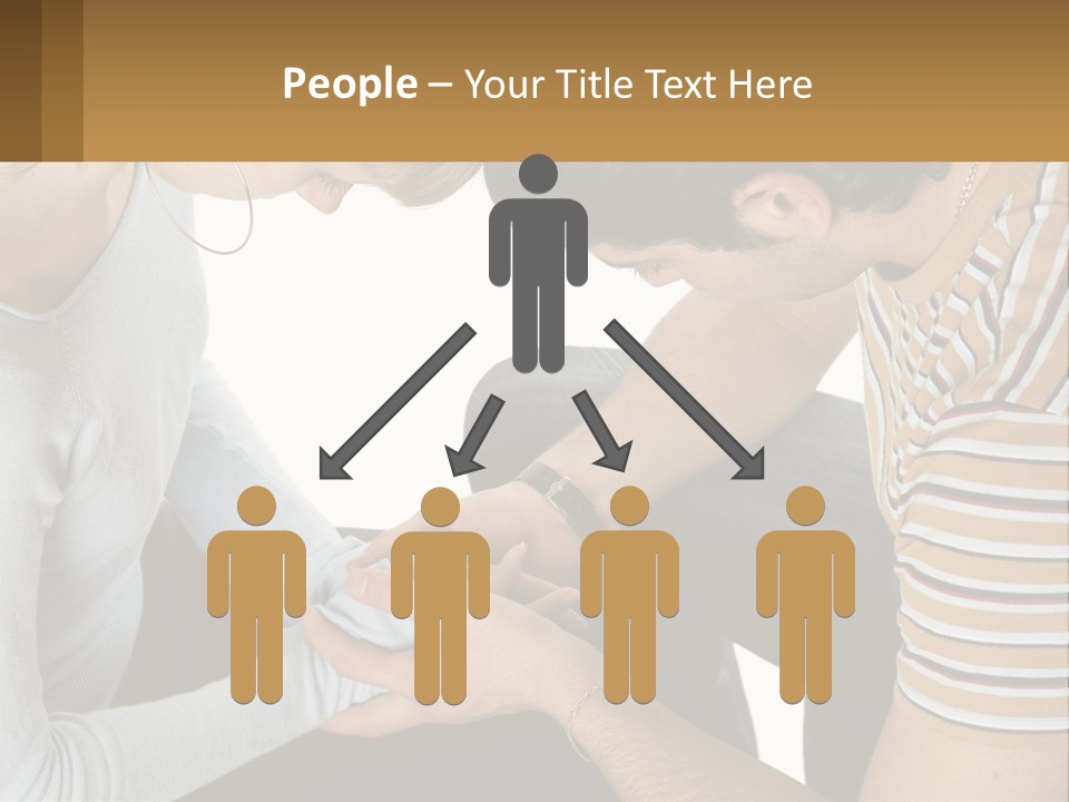 A Man And A Woman Looking At A Cell Phone PowerPoint Template