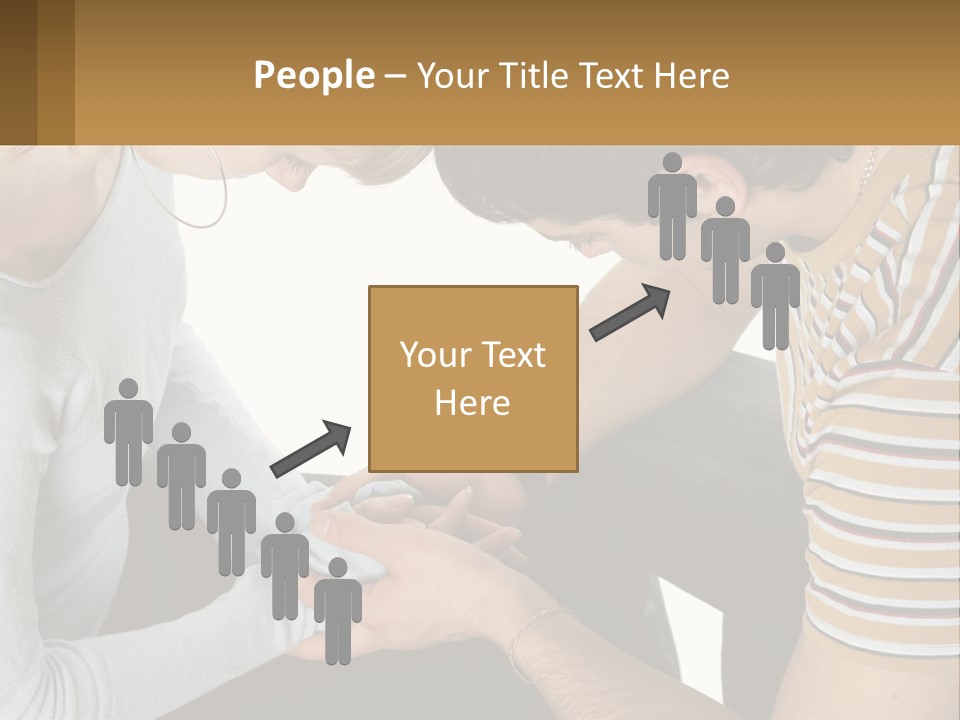 A Man And A Woman Looking At A Cell Phone PowerPoint Template