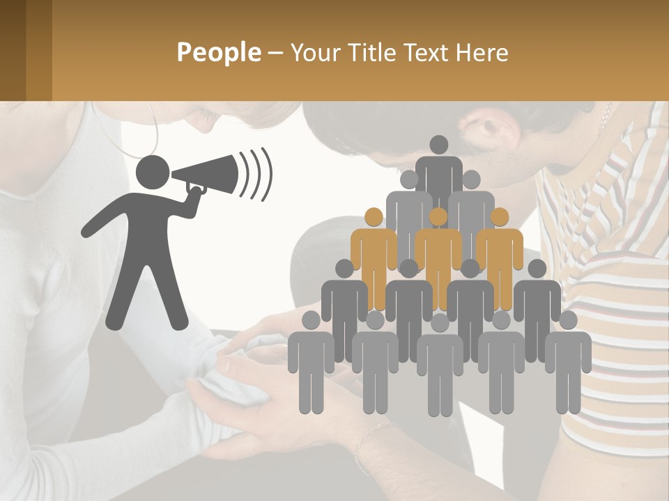 A Man And A Woman Looking At A Cell Phone PowerPoint Template